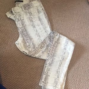 Joe's High water straight leg Snake print Jeans